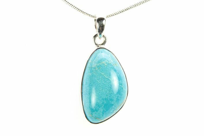 Kingman Turquoise Pendant (Necklace) - Sterling Silver #278562